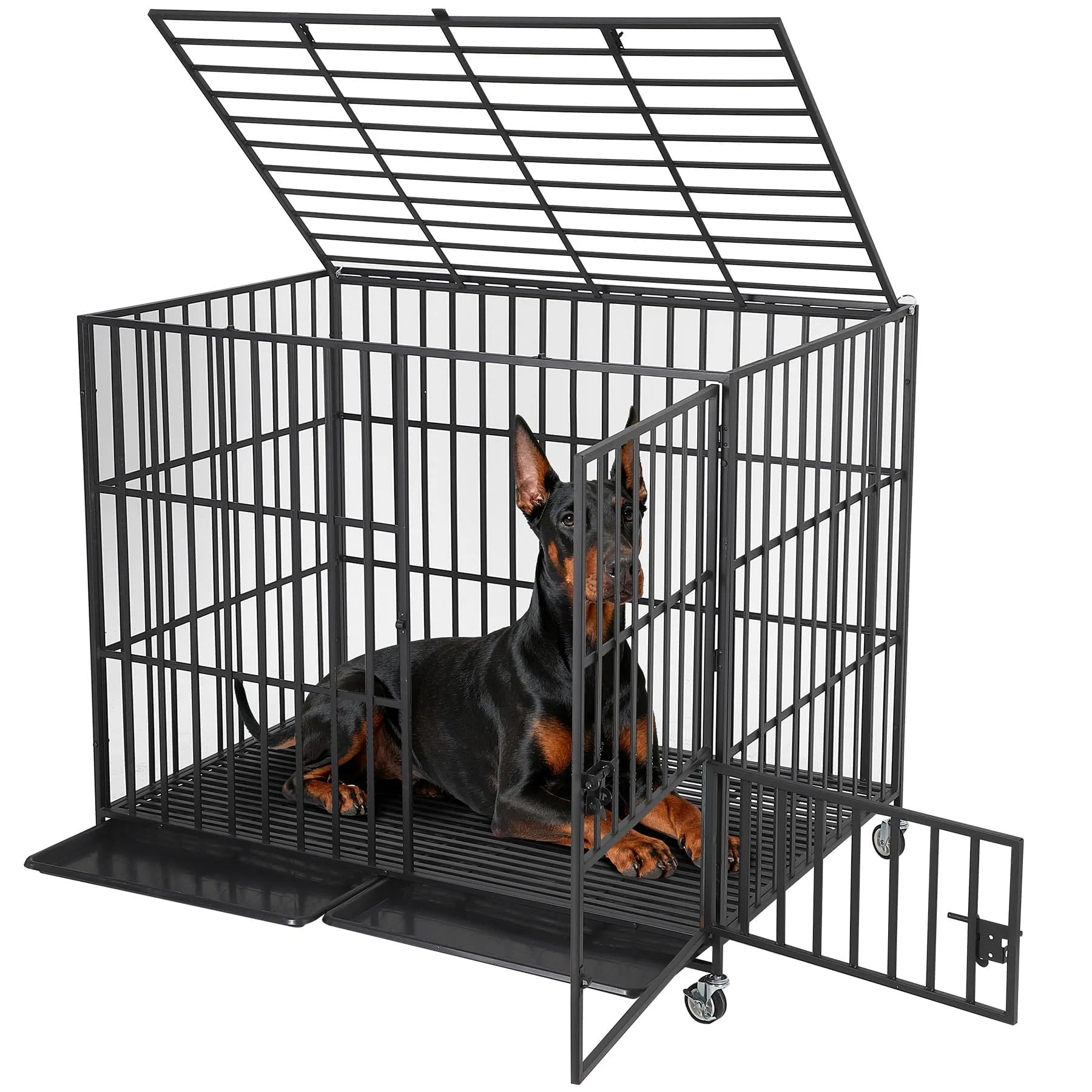 IronPaw 54-Inch Heavy Duty Escape-Proof Dog Kennel